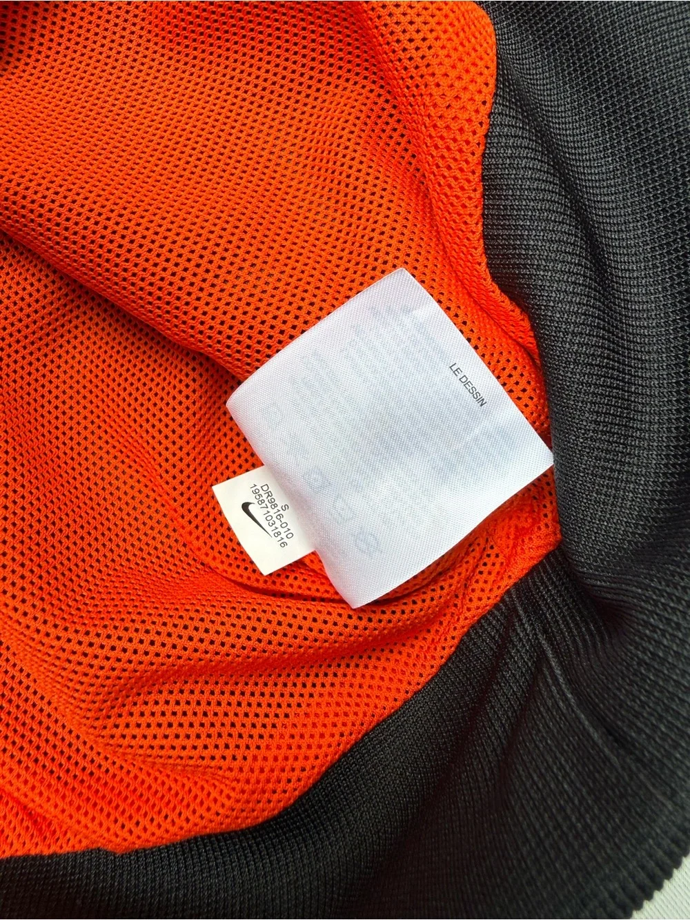 Nike Black and Yellow Hooded Windbreaker with Red Lining